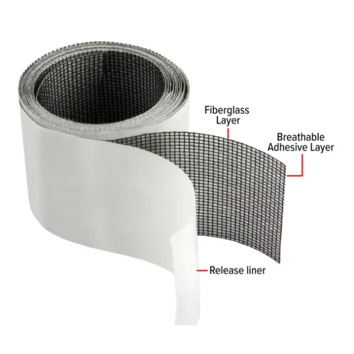 Screenmend Charcoal Fiberglass Screen Repair Patch 2 in. W X 80 in. L 1 pk