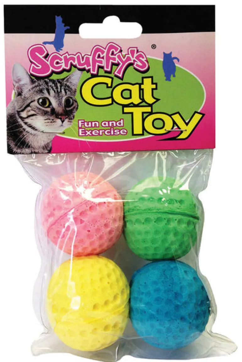 Scruffys Assorted Colors Sponge Ball Foam Large Pet Toy 6.5 L in.