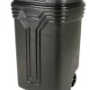 Semco Wheeled Trash Can 45 Gal 37.5 " H X 24.3 " D Plastic Black (Case of 5)