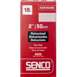 Senco 2 in. L X 18 Ga. Straight Strip Galvanized Brad Nails 5000 pk