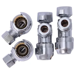 SharkBite 1/2 in. Compression X 3/8 in. Compression Brass Angle Stop Valve