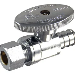 SharkBite 1/2 in. Crimp X 3/8 in. PEX Brass Straight Valve