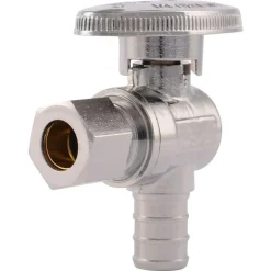 SharkBite 1/2 in. PEX Barb X 3/8 in. Brass Angle Stop Valve