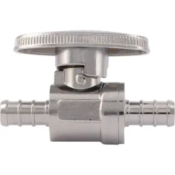 SharkBite 3/8 in. PEX Barb X 3/8 in. PEX Barb Brass Straight Stop Valve