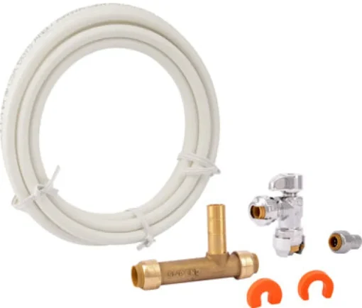 SharkBite 1/2 in. Push Fit X 1/2 in. D Push to Fit 10 ft. Brass Ice Maker Supply Line Kit