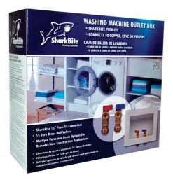 SharkBite 1/2 in. Push Fit X 3/4 in. D GHT Brass Washing Machine Outlet Box