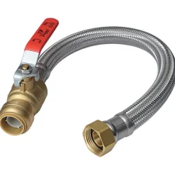 SharkBite 3/4 in. Push Fit X 3/4 in. D FIP 18 in. Stainless Steel Supply Line