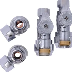 SharkBite 1/2 in. Push X 3/8 in. Compression Brass Straight Stop Valve