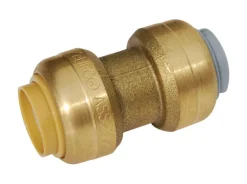 SharkBite Push to Connect 3/4 in. PTC PEX Grade X 3/4 in. D PTC Polybutylene Grade Brass Coupling