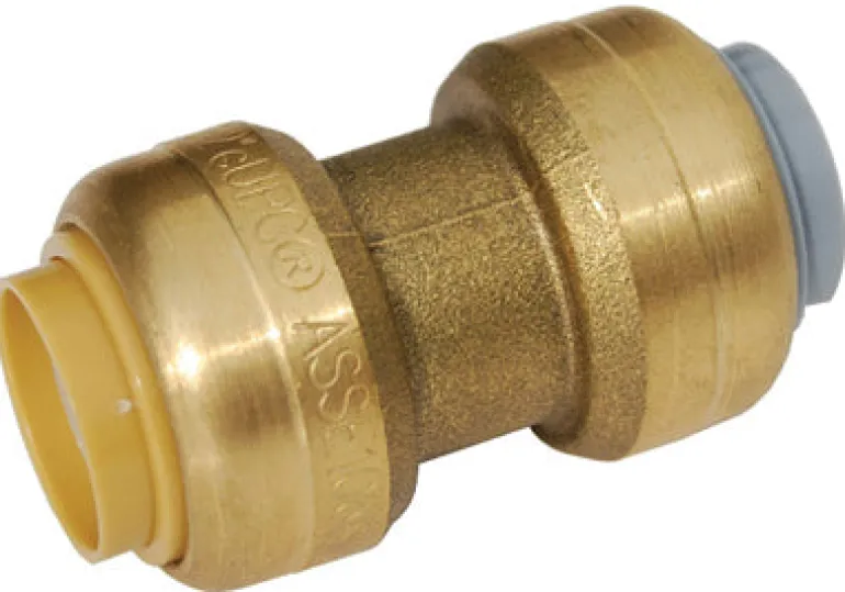 SharkBite Push to Connect 3/4 in. PTC PEX Grade X 3/4 in. D PTC Polybutylene Grade Brass Coupling