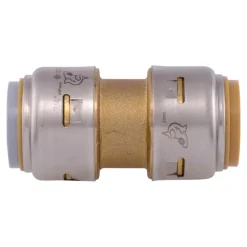 SharkBite Push to Connect 3/4 in. PTC PEX Grade X 3/4 in. D PTC Polybutylene Grade Brass Coupling