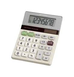 Sharp 8 digit Calculator White