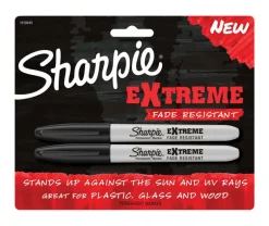 Sharpie Extreme Black Fine Tip Permanent Marker 2 pk (Pack of 6)