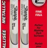 Sharpie Metallic Silver Fine Tip Permanent Marker 2 pk (Pack of 6)