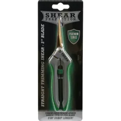Shear Perfection Platinum Stainless Steel Straight Edge Hydroponic Trimming Shear