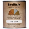 Sheffield Gloss Gold Medium Base Exterior/Interior Metallic Paint 400 sq. ft. Coverage 1 qt.