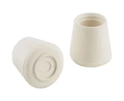Shepherd Hardware Rubber Leg Tip White Round 4 pk