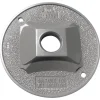Sigma Electric Metal Gray 1-Hole Round Lampholder Cover for Wet Locations 4.13 Dia. x 0.57 D in.