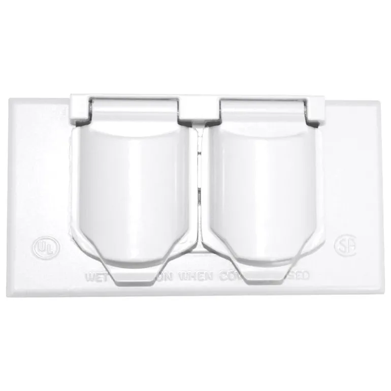 Sigma Engineered Solutions Rectangle Die-Cast Metal 1 gang 2.83 in. H X 4.57 in. W Horizontal Duplex