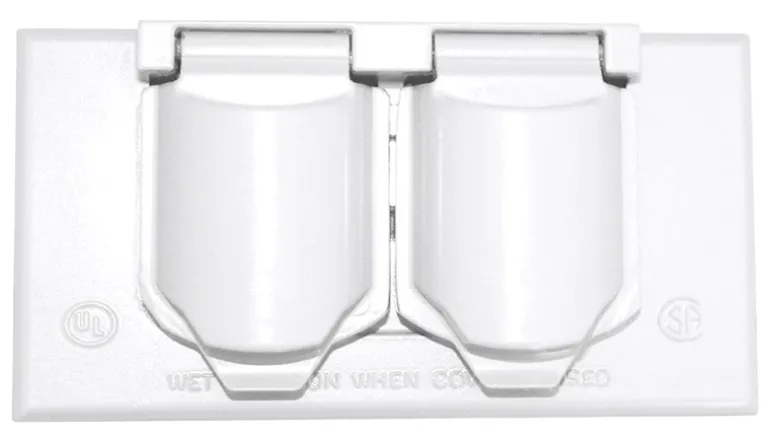 Sigma Engineered Solutions Rectangle Die-Cast Metal 1 gang 2.83 in. H X 4.57 in. W Horizontal Duplex