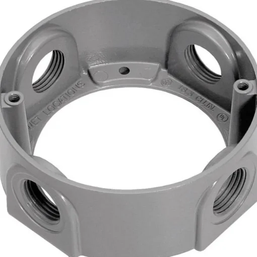 Sigma Engineered Solutions New Work 16.5 cu in Round Metallic Extension Ring Gray