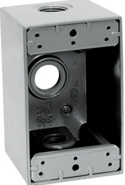 Sigma Engineered Solutions New Work 25.5 cu in Rectangle Metallic 1 gang Weatherproof Box Gray