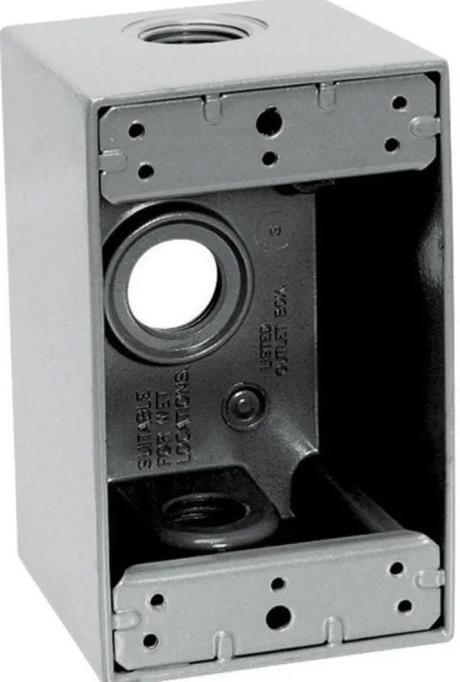 Sigma Engineered Solutions New Work 25.5 cu in Rectangle Metallic 1 gang Weatherproof Box Gray