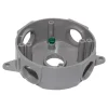 Sigma Engineered Solutions New Work 16 cu in Round Die-Cast Metal Weatherproof Box Gray