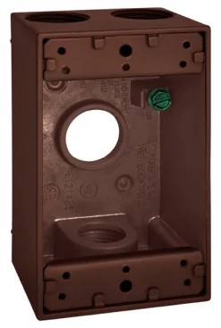 Sigma Engineered Solutions New Work 18 cu in Rectangle Die-Cast Metal 1 gang Weatherproof Box Bronze