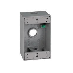 Sigma Engineered Solutions New Work 18.3 cu in Rectangle Die-Cast Metal Weatherproof Box Gray