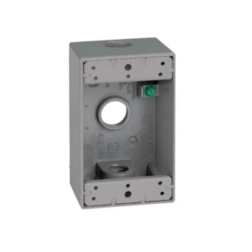 Sigma Engineered Solutions New Work 18.3 cu in Rectangle Die-Cast Metal Weatherproof Box Gray