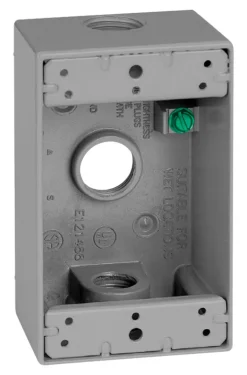 Sigma Engineered Solutions New Work 18.3 cu in Rectangle Die-Cast Metal Weatherproof Box Gray