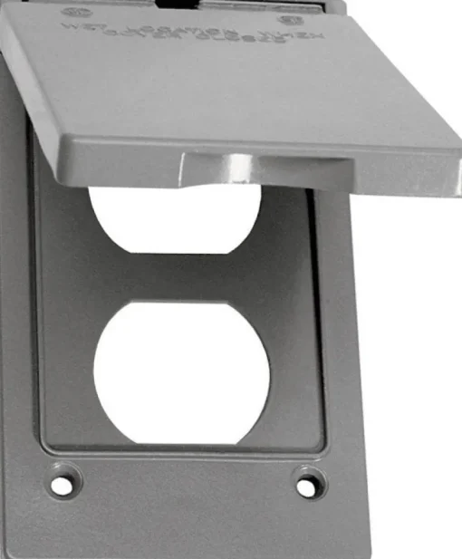 Sigma Engineered Solutions Rectangle Die-Cast Metal 1 gang 4.57 in. H X 2.83 in. W Vertical Duplex C