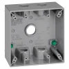 Sigma Engineered Solutions New Work 31 cu in Square Die-Cast Metal 2 gang Weatherproof Box Gray