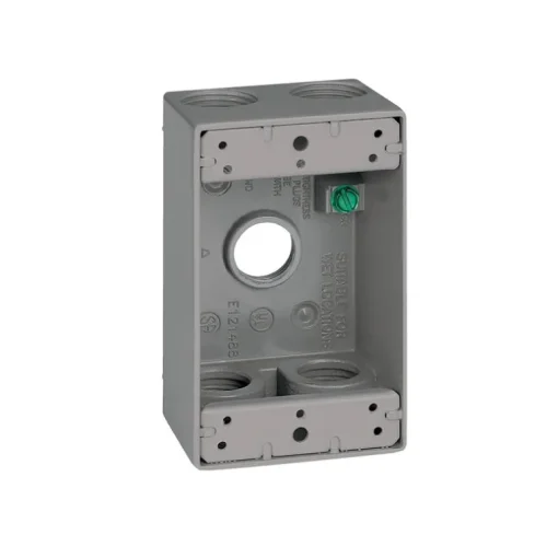 Sigma Engineered Solutions New Work 18.3 cu in Rectangle Metallic 1 gang Weatherproof Box Gray