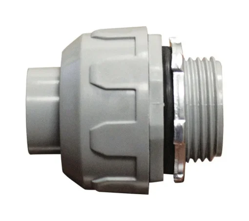 Sigma ProConnex Silver Plastic Straight Liquid Tight Connector 2 L x 1/2 Dia. in.