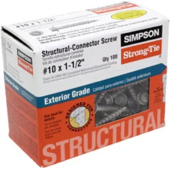 Simpson Strong-Tie Strong-Drive No. 10 Sizes X 1-1/2 in. L Star Hex Head Serrated Structural Screws