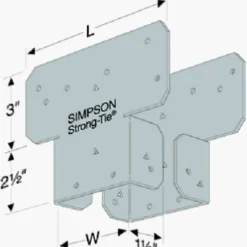 Simpson Strong-Tie ZMax 6.5 in. H X 5.5 in. W 18 Ga. Steel End Post Cap