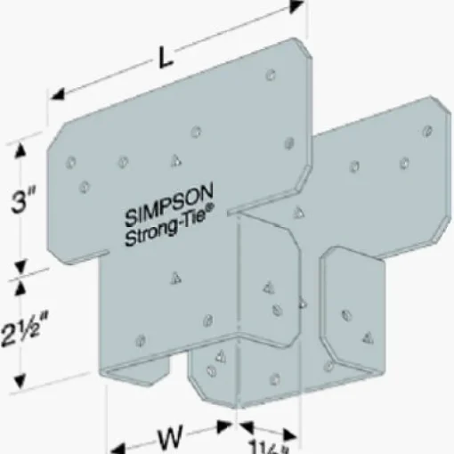 Simpson Strong-Tie ZMax 6.5 in. H X 5.5 in. W 18 Ga. Steel End Post Cap