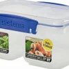 Sistema 1620zs 31 Oz Clear Rectangular Klip It Split Food Container