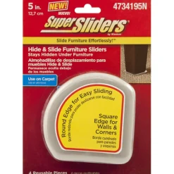 SLIDERS PLST TAN 5"W 4PK