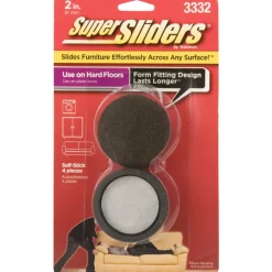 SLIDERS RND BRN 2"W 4PK