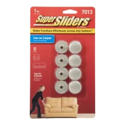 SLIDERS RND GRY 1"W 8PK