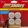 SLIDERS RND WHT 1-1/4"W
