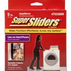 SLIDERS SQR BLK 5"W 4PK