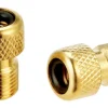Slime Gold Metal Presta to Schrader Valve Adapter 4-1/2 L x 1-1/2 W x 1/2 H in.