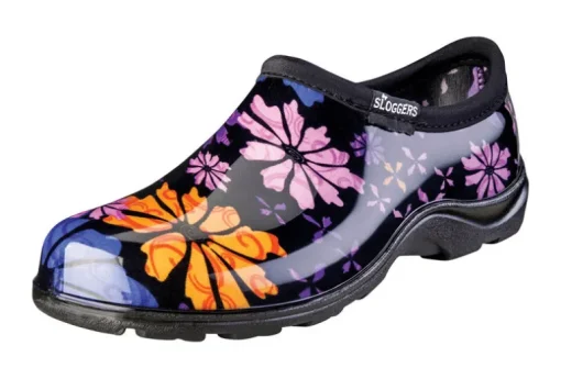 Sloggers Flower Power Women's Garden/Rain Shoes 9 US Black