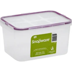 Snapware Clear Rectangle 10.8 Cup Airtight and Watertight Food Storage Container 4 x 8 x 6 in.