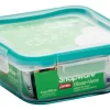 Snapware Clear/Green Lock Top Container 4-Cups Capacity (Pack of 4 )