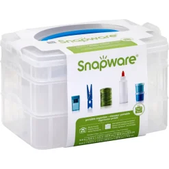 Snapware Snap N Stack Plastic 3-Layer Stackable Storage Box 6.5 H x 9 W x 6 D in.